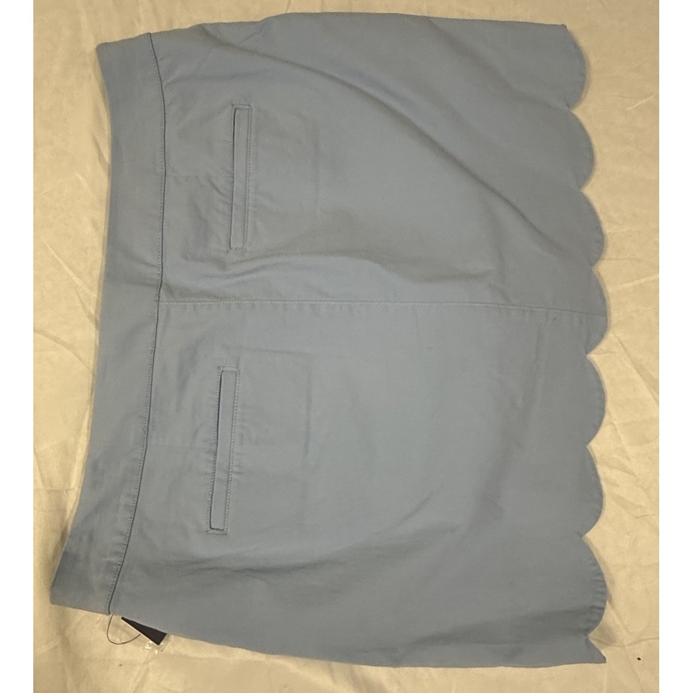 NWT Crown & Ivy‎ Skort Women's 14 Blue Scalloped Hem - Picture 3 of 9